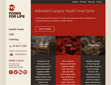 Tablet Screenshot of foodsforlife.com.au